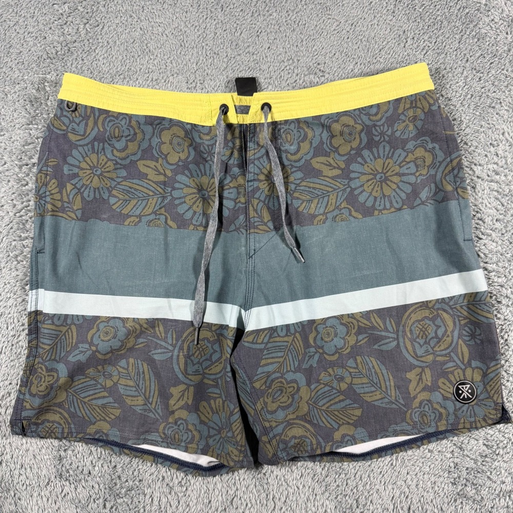 Roark Board Shorts Mens‎ 36 Floral Chiller Series Swim Trunks Color Block